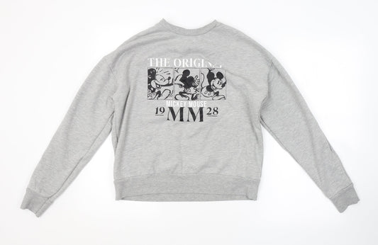 Primark Womens Grey   Pullover Sweatshirt Size 6  - MICKEY MOUSE