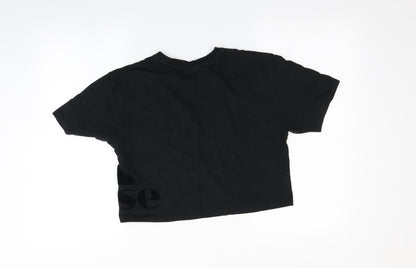 Back view of Ellesse women’s black basic t-shirt, size XS