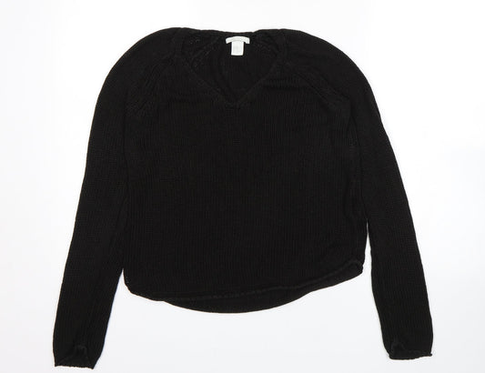 H&M Womens Black   Pullover Jumper Size XS