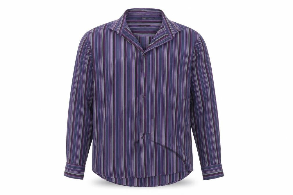 Next Mens Blue Striped   Button-Up Size L