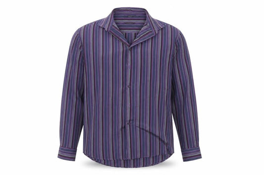 Next Mens Blue Striped   Button-Up Size L