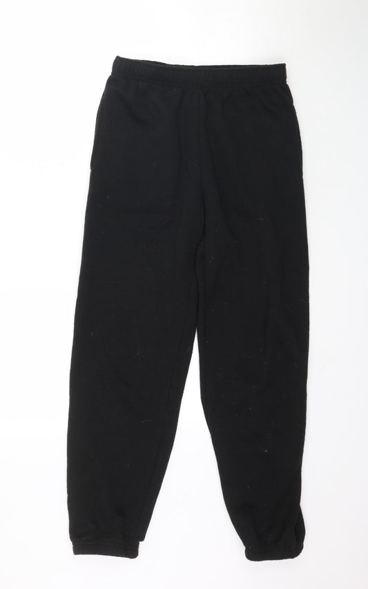 Preworn Womens Black  Flannel Jogger Trousers Size S L30 in