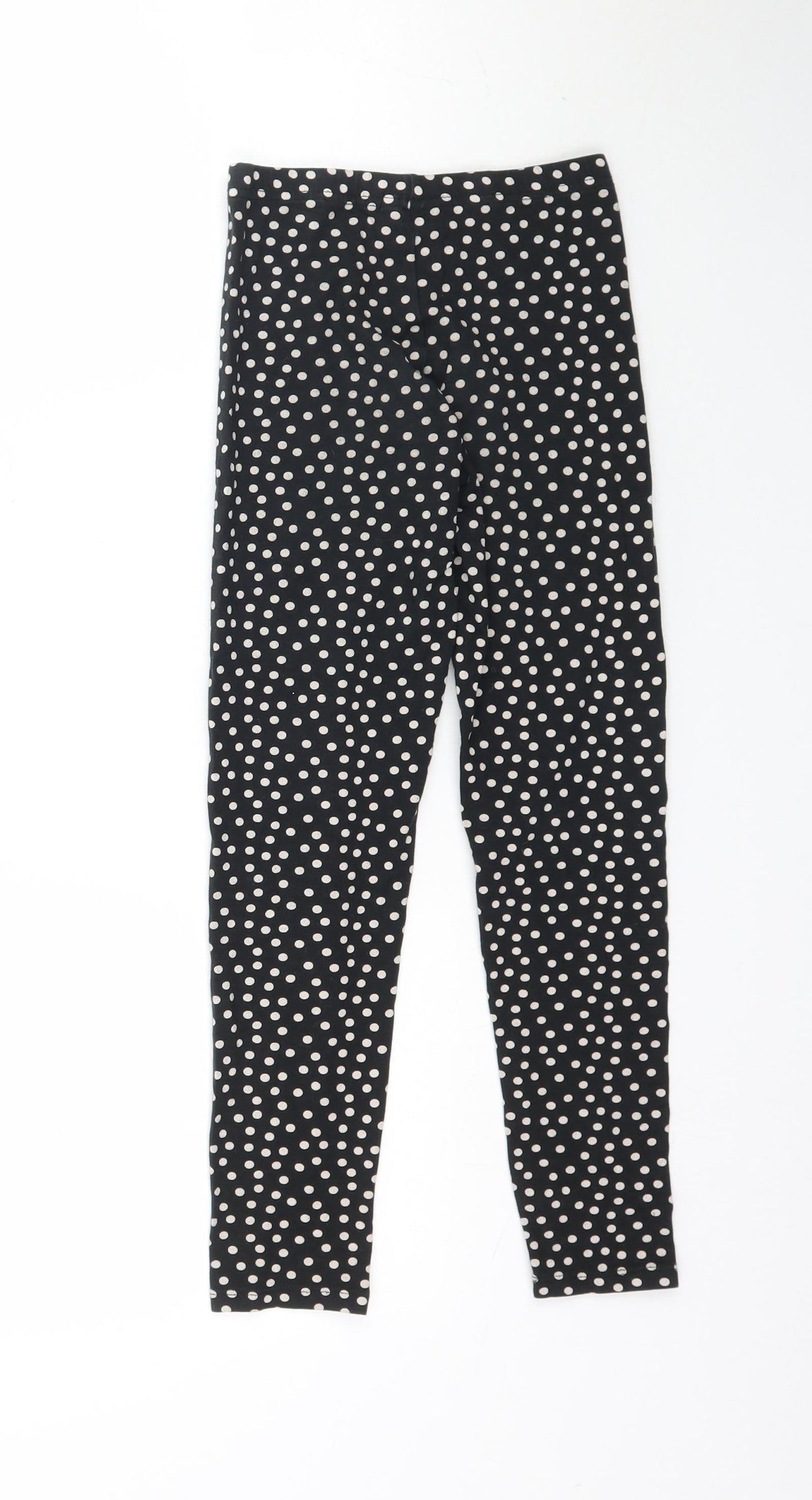 Matalan Girls Black Polka Dot  Jogger Trousers Size 9 Months - Leggings