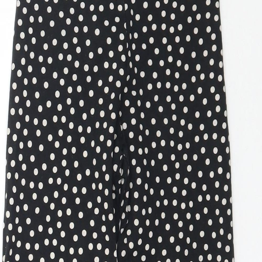 Matalan Girls Black Polka Dot  Jogger Trousers Size 9 Months - Leggings