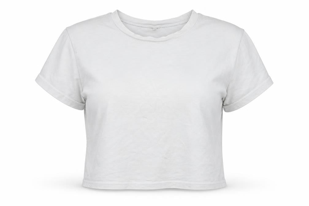 SheIn Womens Grey   Cropped T-Shirt Size S  - Light Grey / Blue