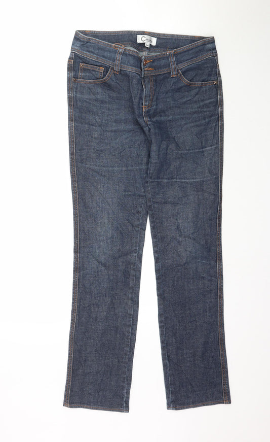 C Denim Womens Blue  Denim Straight Jeans Size 8 L31 in