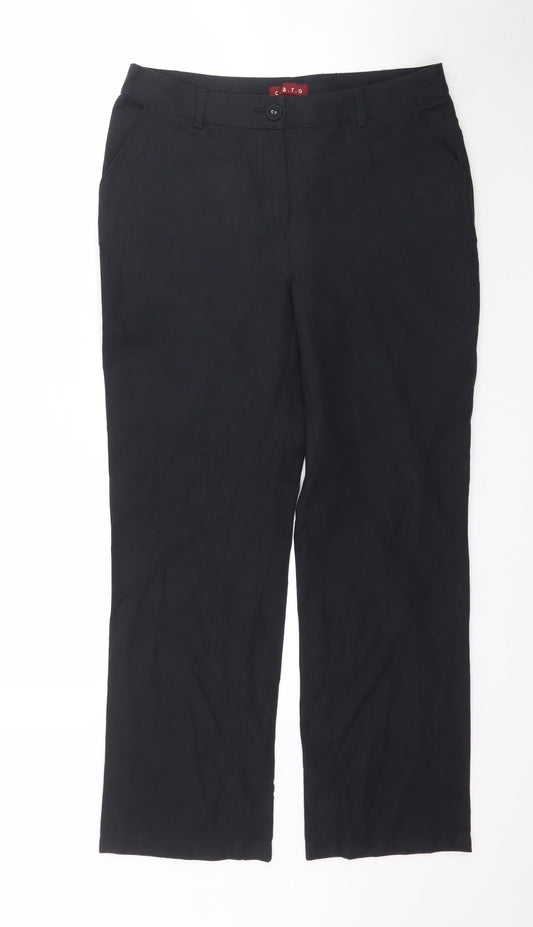 C.A.R.O Womens Black   Trousers  Size 12 L29 in