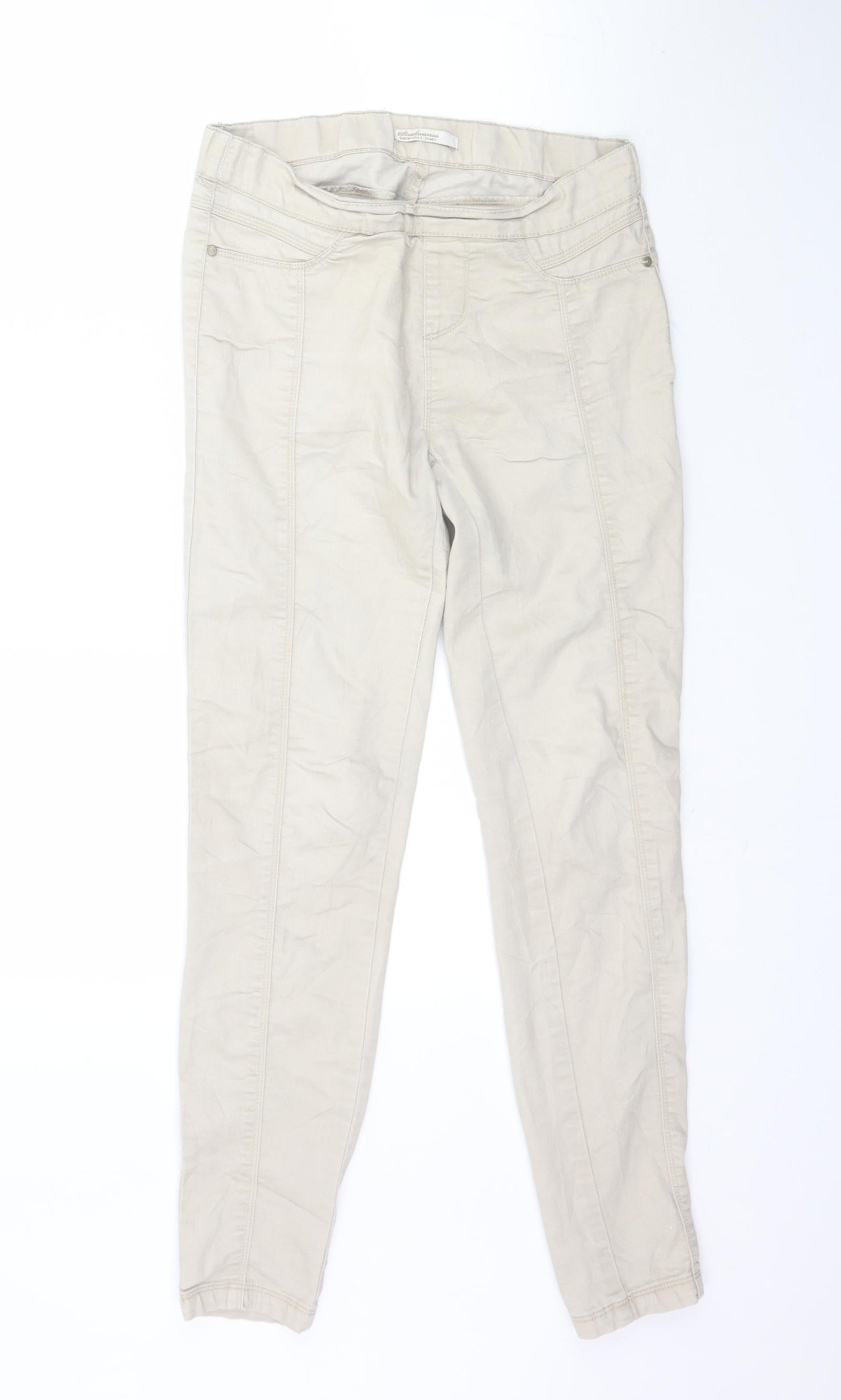 Stradivarius Womens Beige  Denim Jegging Jeans Size 6 L29 in