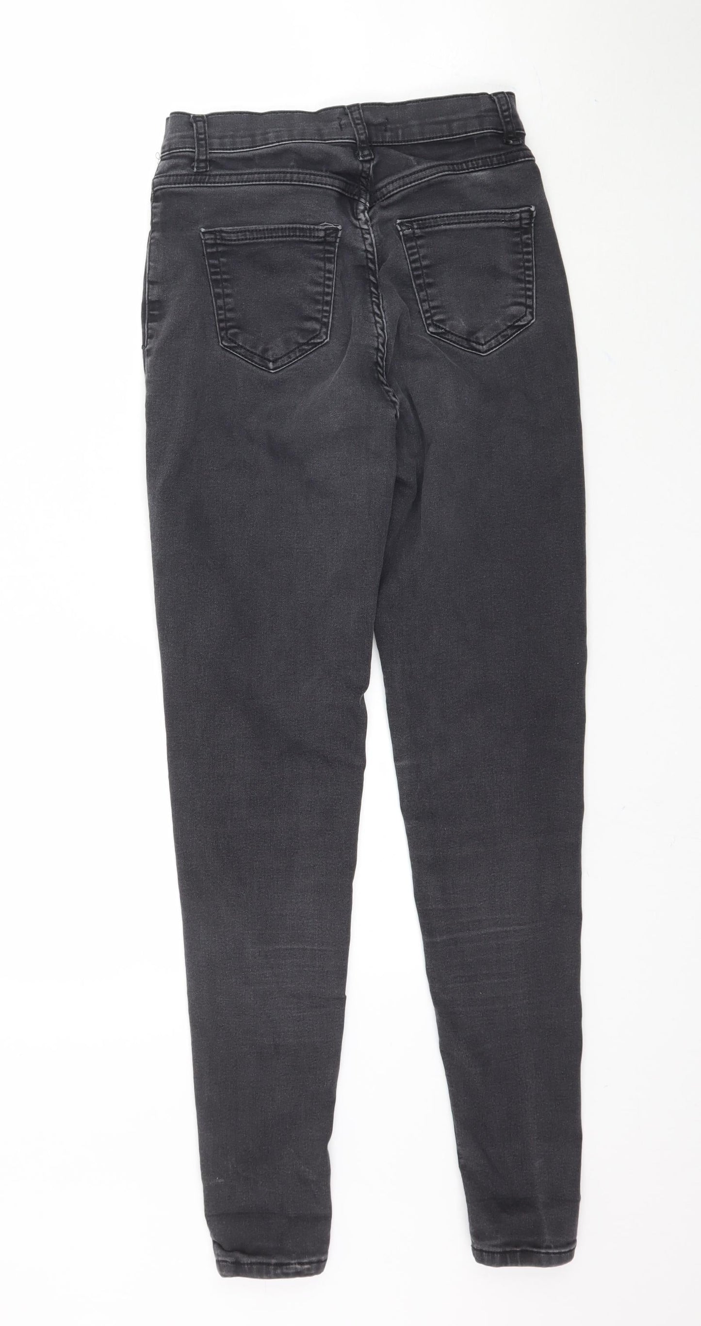 Preworn Womens Black  Denim Skinny Jeans Size 26 L29 in