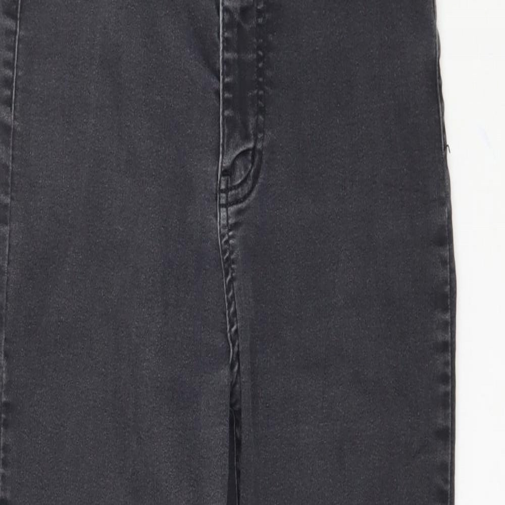 Preworn Womens Black  Denim Skinny Jeans Size 26 L29 in