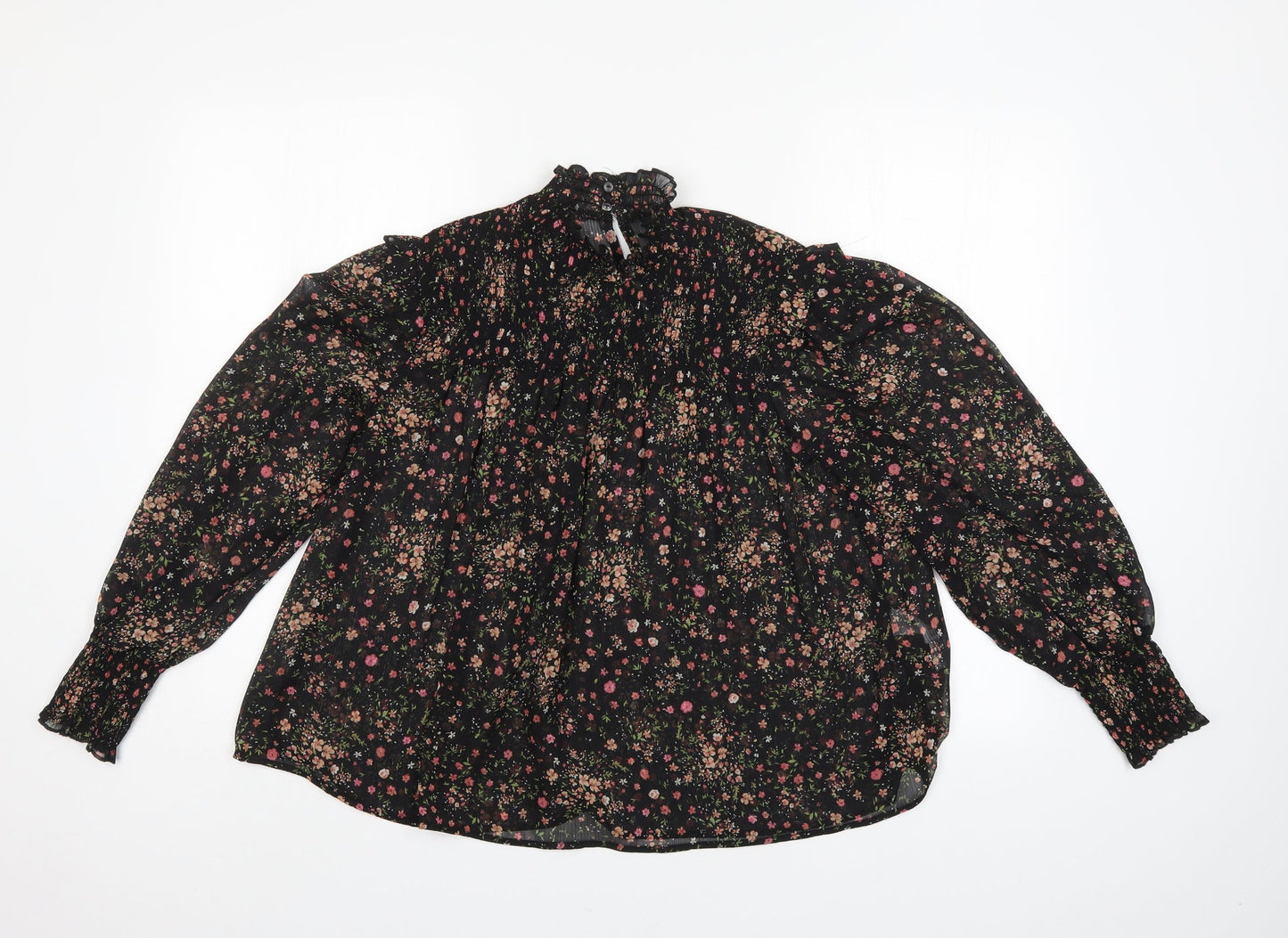 New Look Womens Multicoloured Floral  Tunic Blouse Size 8