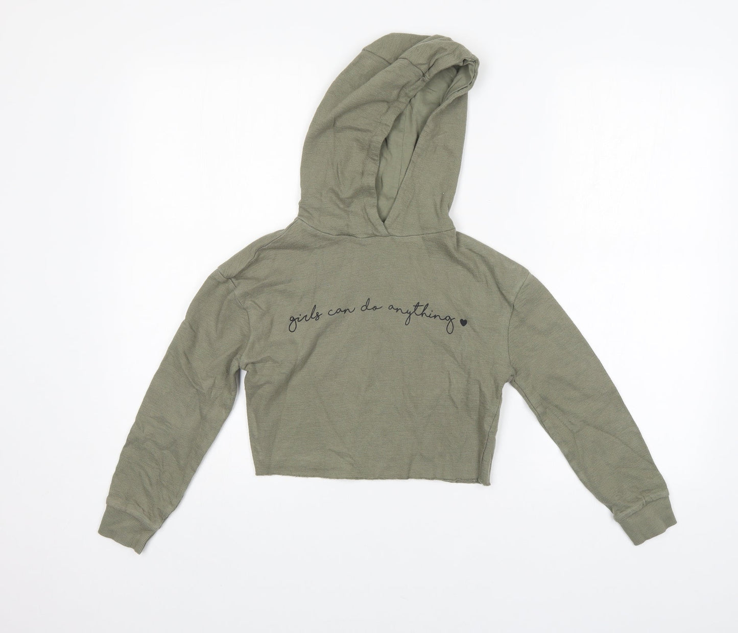 miss e-vie Girls Green   Pullover Hoodie Size 7-8 Years