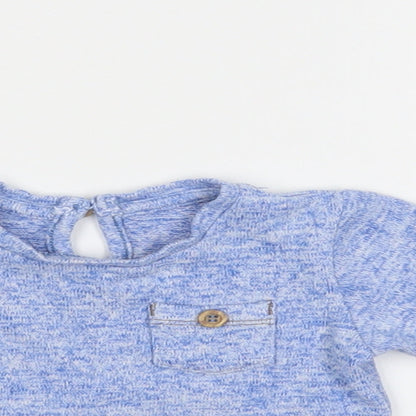 Close-up detail of Matalan Baby Blue jumper, size 0-3, Months