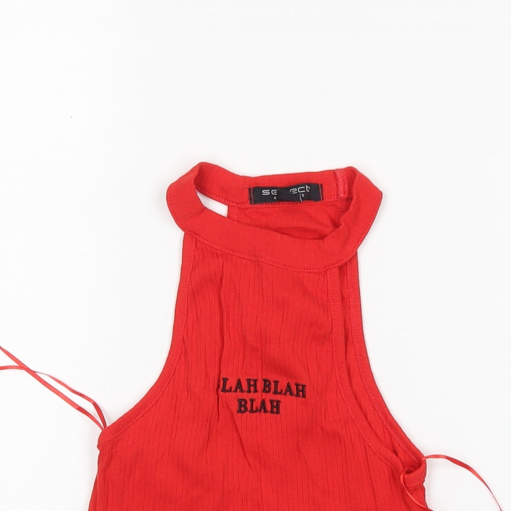 Select Womens Red   Basic Tank Size 6
