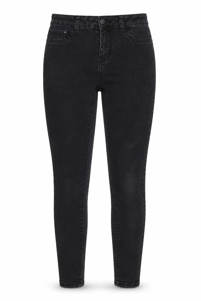 Denim & Co. Womens Black  Denim Tapered Jeans Size 8 L28 in