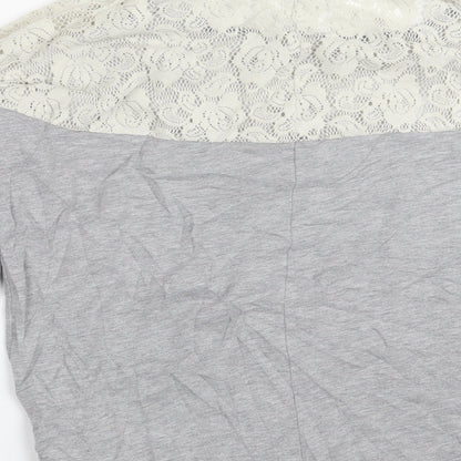 Brand and care label for Atmosphere women’s grey jumper, size UK 16
