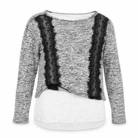 Oasis Womens Grey  Knit Pullover Jumper Size S
