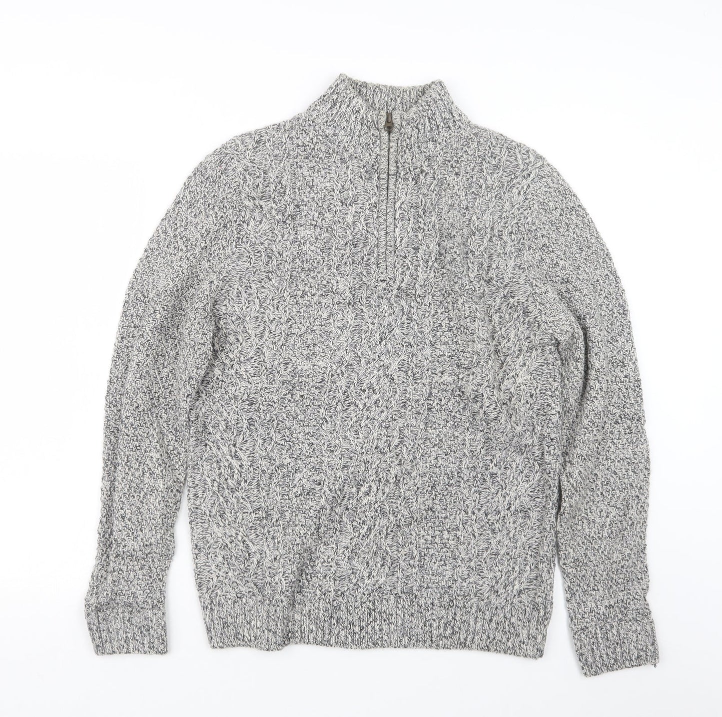 George Mens Grey  Knit Pullover Sweatshirt Size S