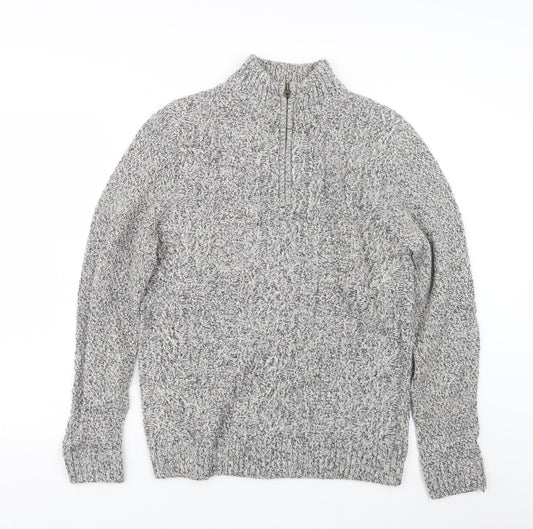 George Mens Grey  Knit Pullover Sweatshirt Size S