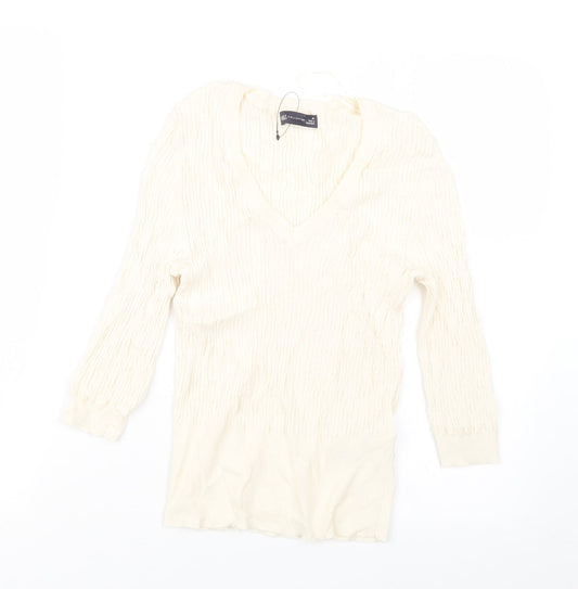Marks and Spencer Womens Ivory   Pullover Jumper Size 10