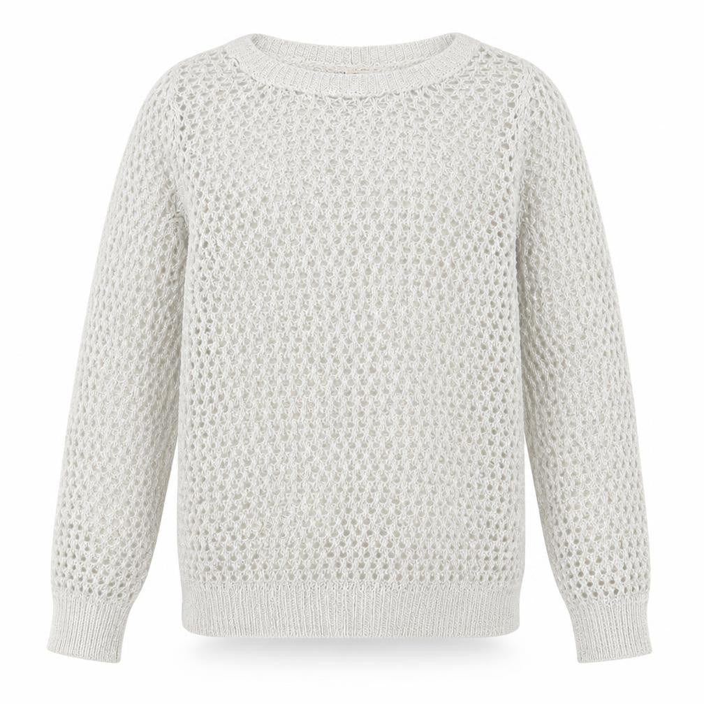 H&M Girls White  Knit Pullover Jumper Size 9-10 Years