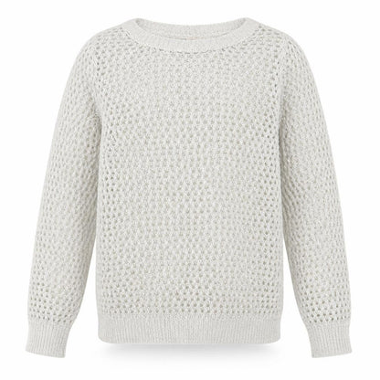 H&M Girls White  Knit Pullover Jumper Size 9-10 Years