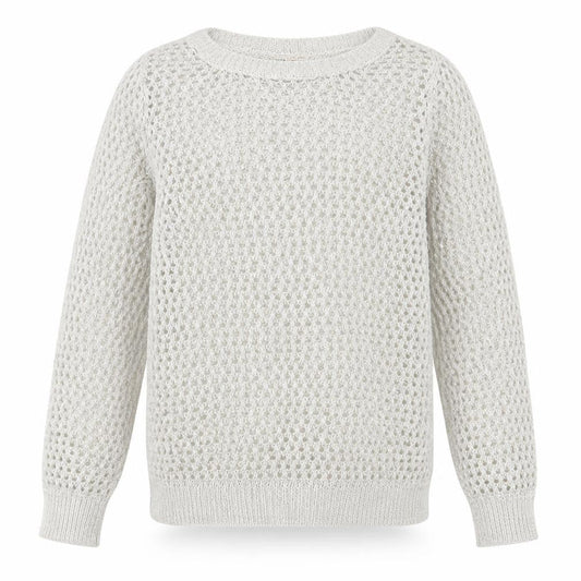 H&M Girls White  Knit Pullover Jumper Size 9-10 Years