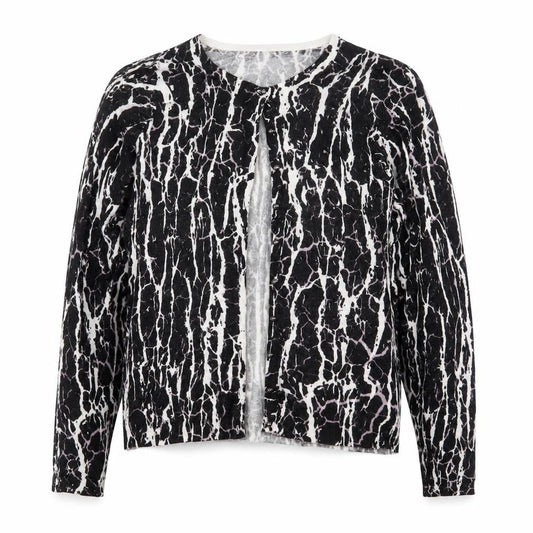 Marks & Spencer Womens Black Geometric Knit Cape Jumper Size 10