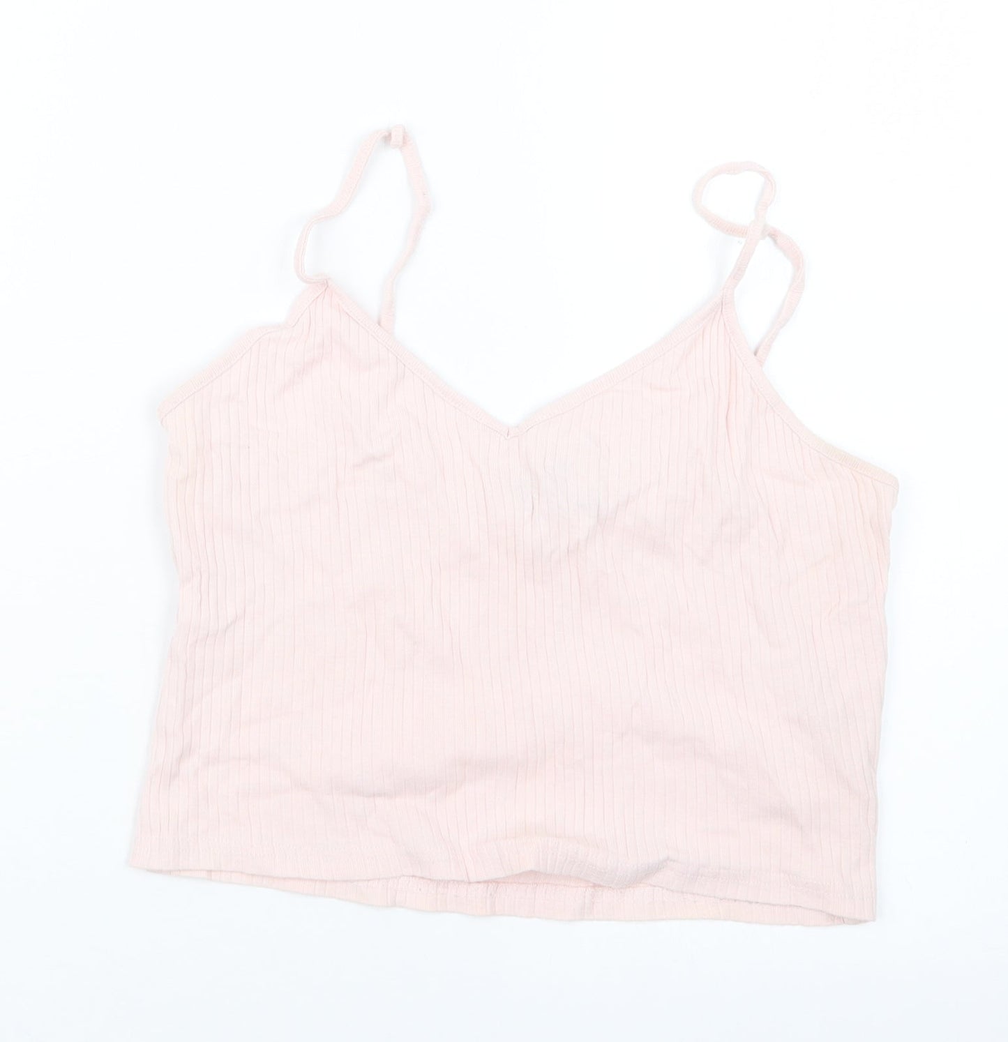 Topshop Womens Pink   Cropped T-Shirt Size 14