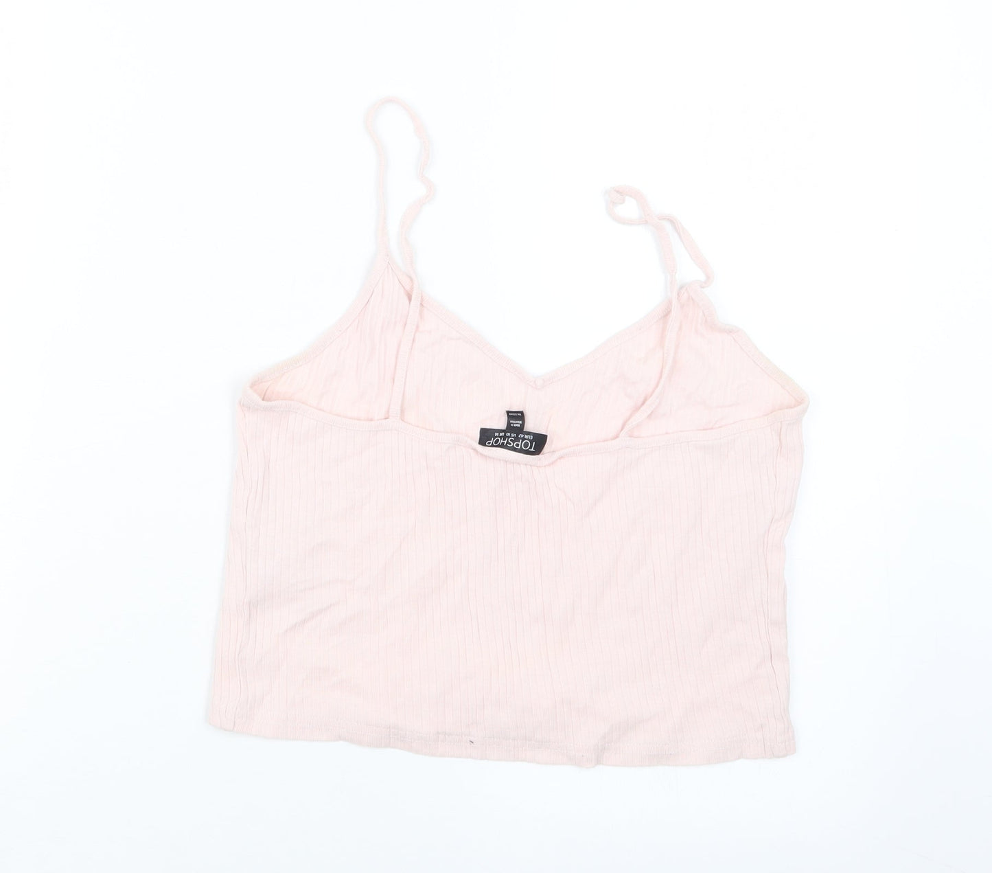 Topshop Womens Pink   Cropped T-Shirt Size 14