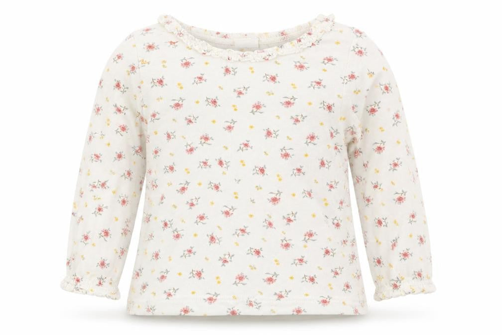 H&M Girls Pink Floral  Basic T-Shirt Size 6-9 Months