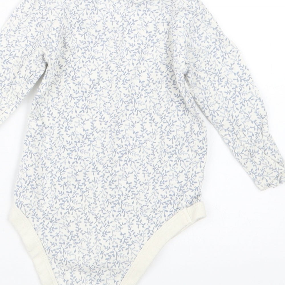 TU Girls Blue Geometric  Babygrow One-Piece Size 6-9 Months