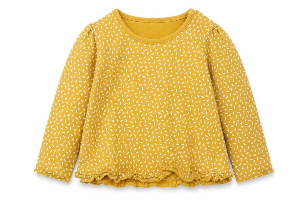 TU Girls Yellow Geometric  Basic T-Shirt Size 3-6 Months