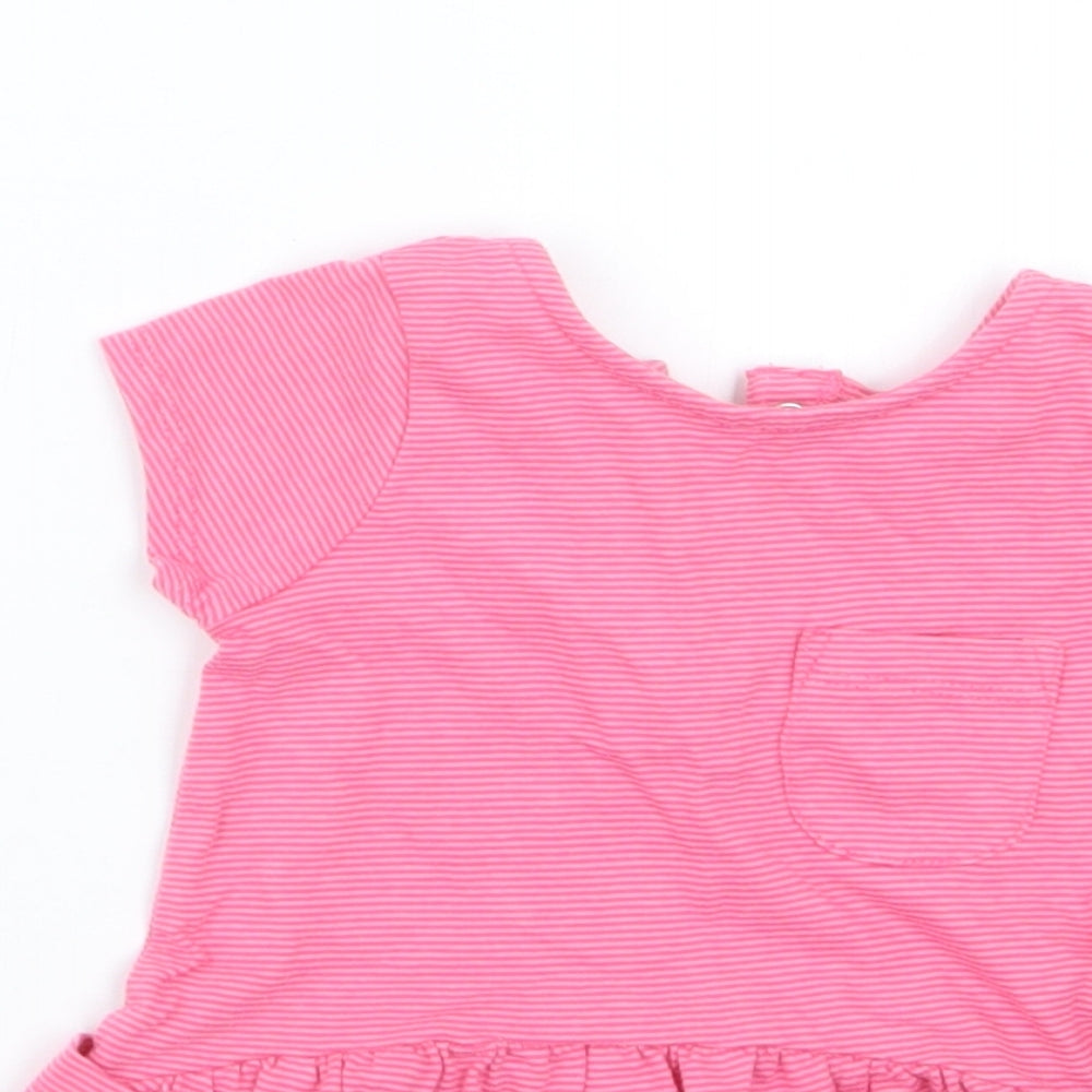 NEXT Girls Pink   Basic T-Shirt Size 3-6 Months  - Long