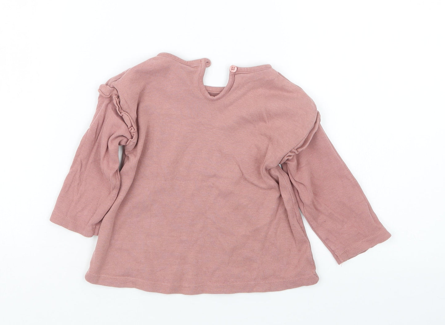 George Girls Pink   Basic T-Shirt Size 9-12 Months