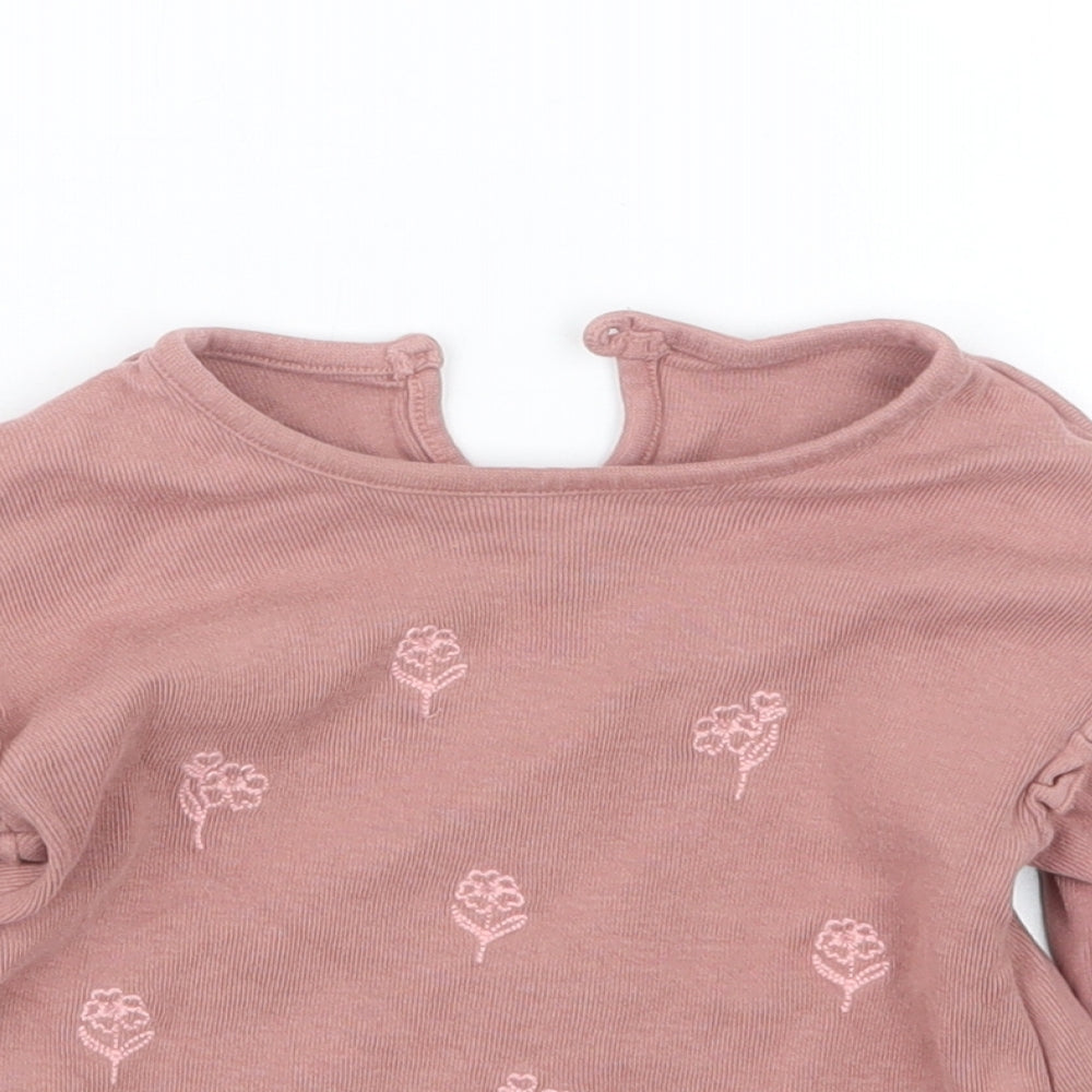 George Girls Pink   Basic T-Shirt Size 9-12 Months