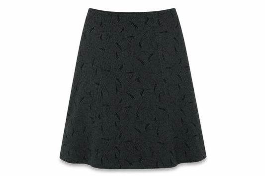 Bonmarché Womens Green Geometric A-Line Skirt Size 14