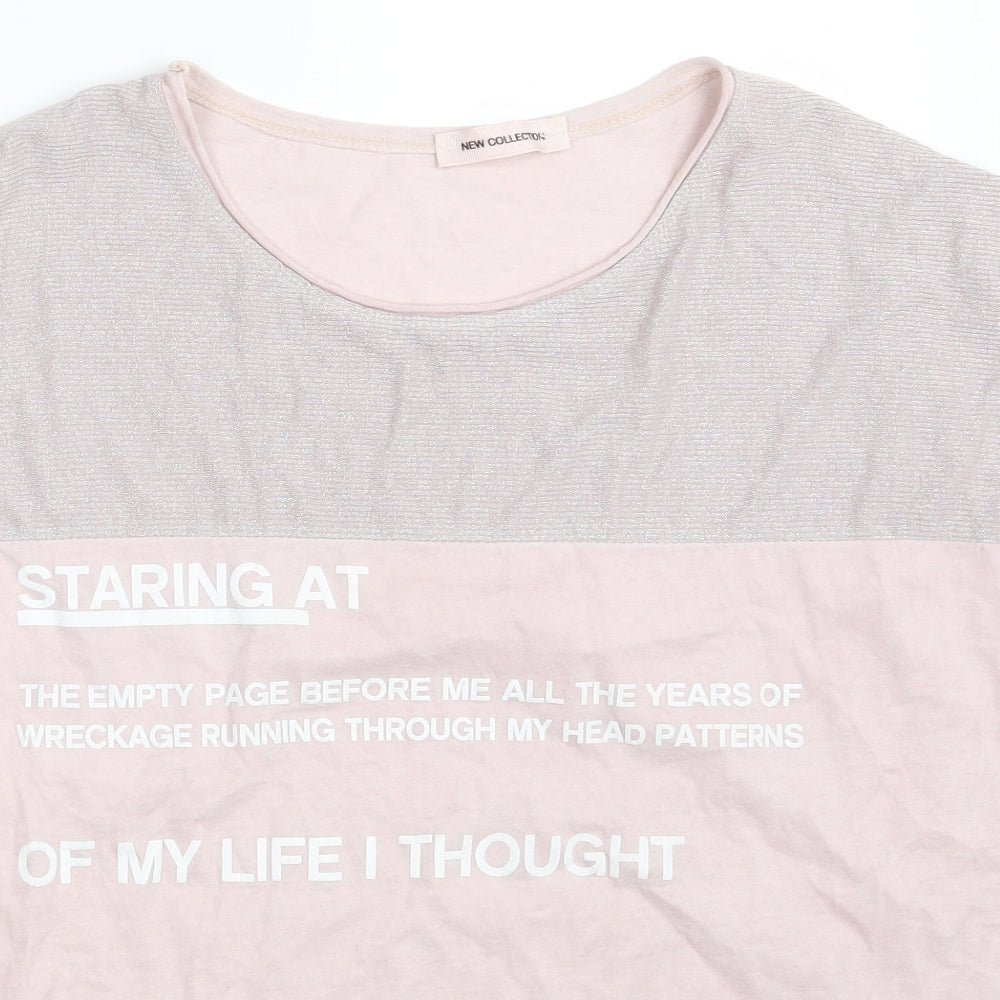 New Collection Womens Pink   Basic T-Shirt One Size