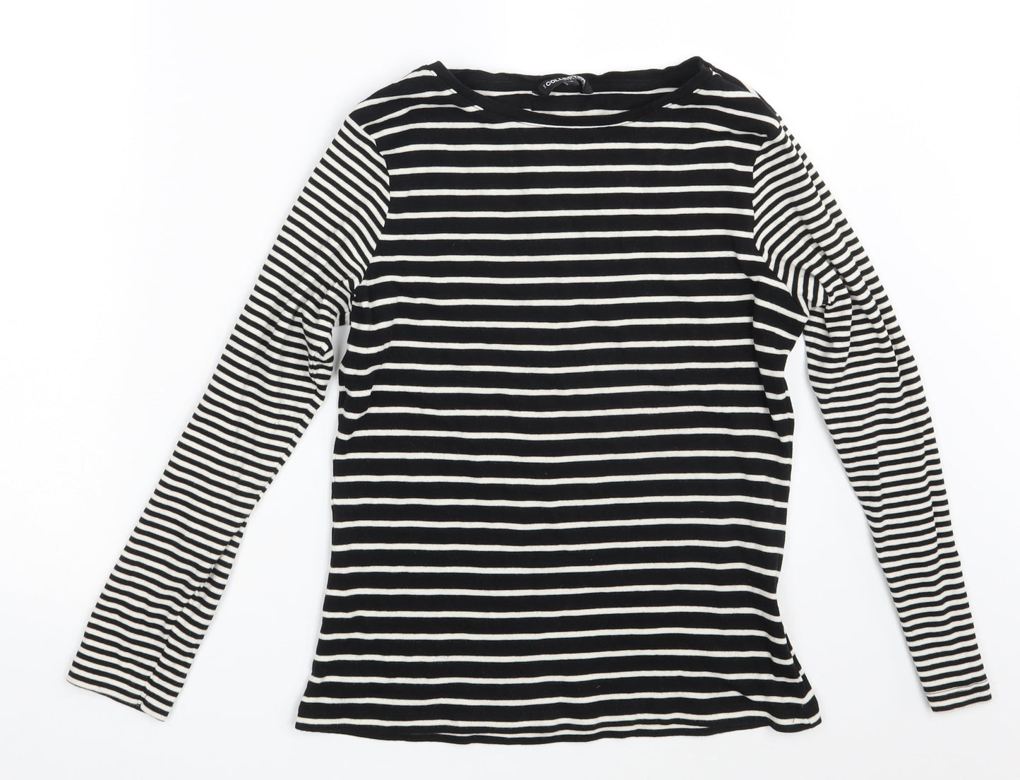 Debenhams Womens Black Striped  Pullover Sweatshirt Size 16