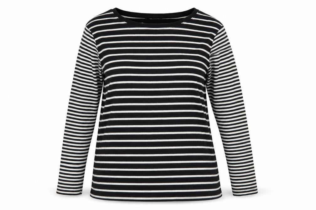 Debenhams Womens Black Striped  Pullover Sweatshirt Size 16
