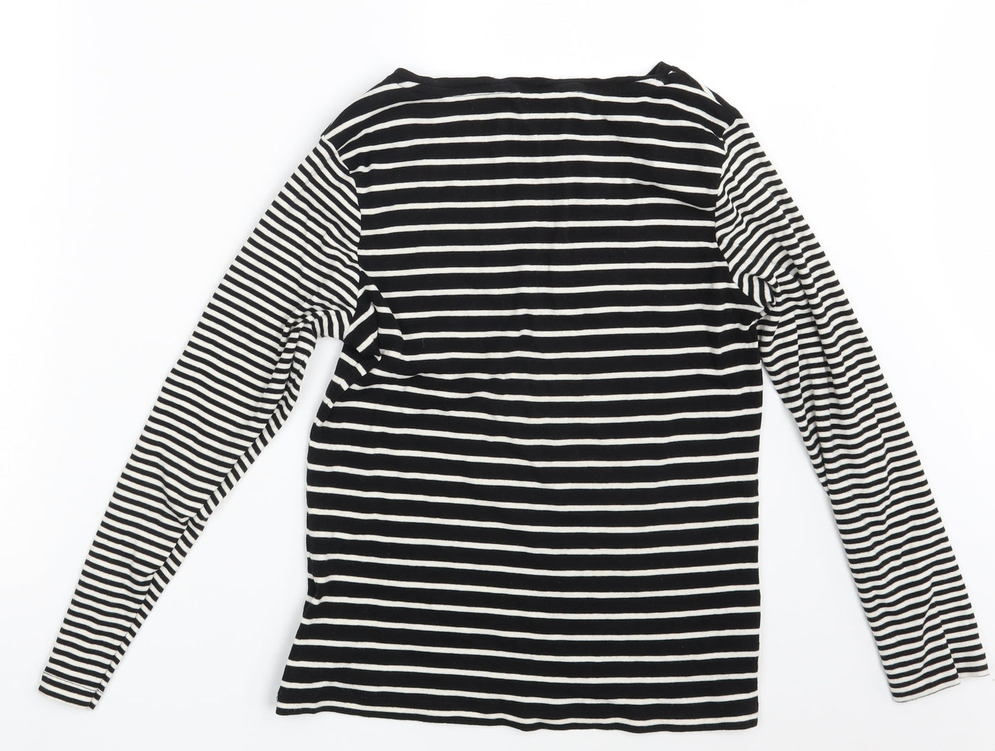 Debenhams Womens Black Striped  Pullover Sweatshirt Size 16