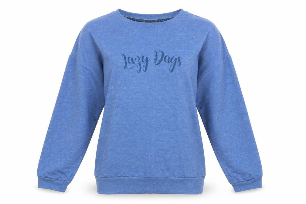 Avenue Womens Blue   Pullover Sweatshirt Size S  - Lazy Days