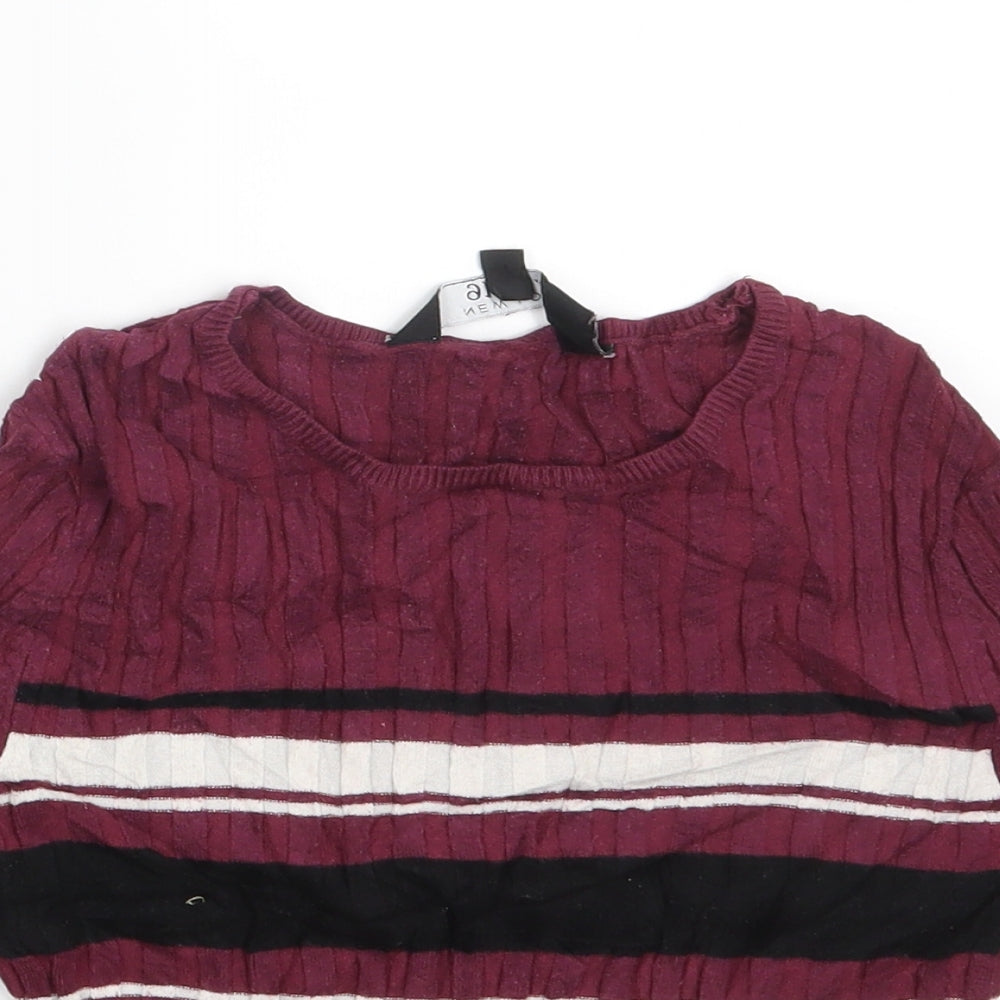 New Look Girls Purple Striped  Pullover Sweatshirt Size 12-13 Years