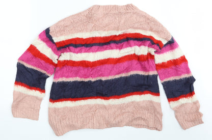George Womens Multicoloured Striped  Pullover Jumper Size 12