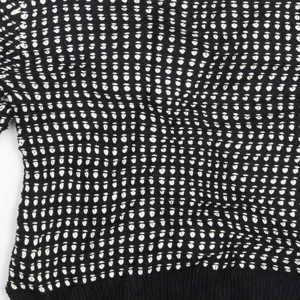 John Lewis Womens Black Polka Dot  Pullover Jumper Size S