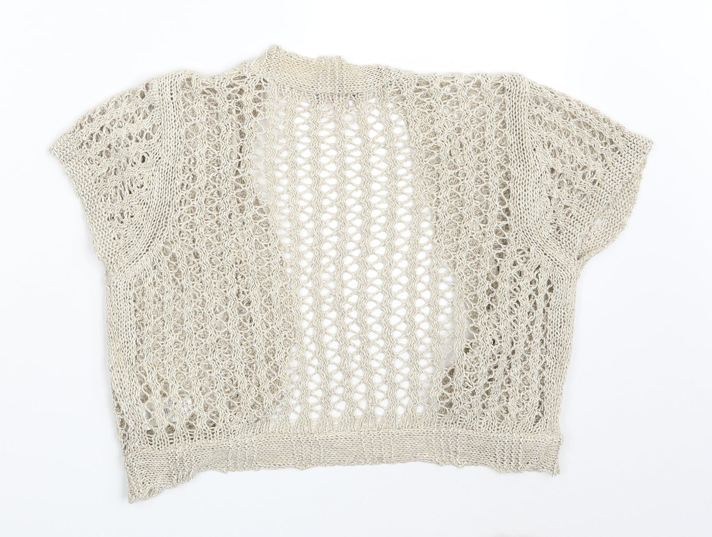 Per Una Womens Gold   Shrug Jumper Size 14