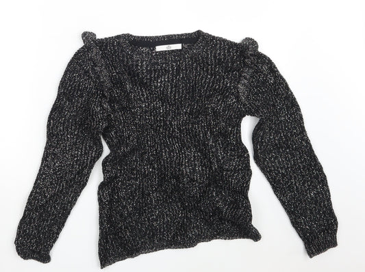 M&S Girls Black   Pullover Jumper Size 12-13 Years