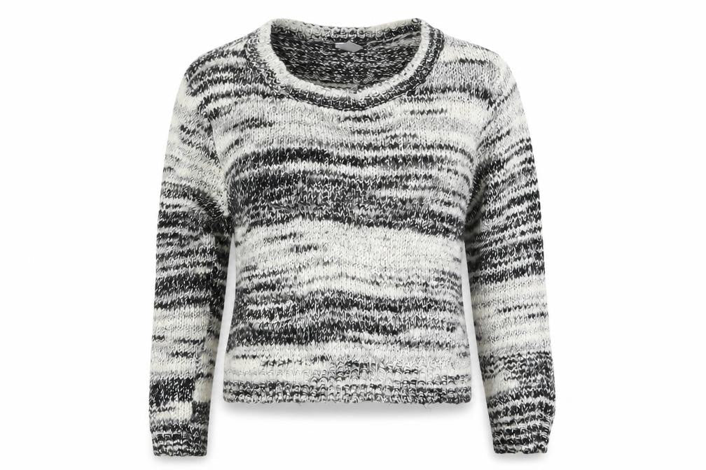 H&M Womens White Geometric  Pullover Jumper Size XS