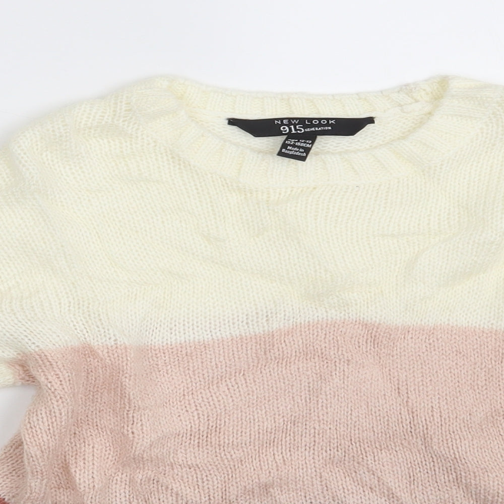 New Look Girls Multicoloured Striped  Pullover Jumper Size 12-13 Years