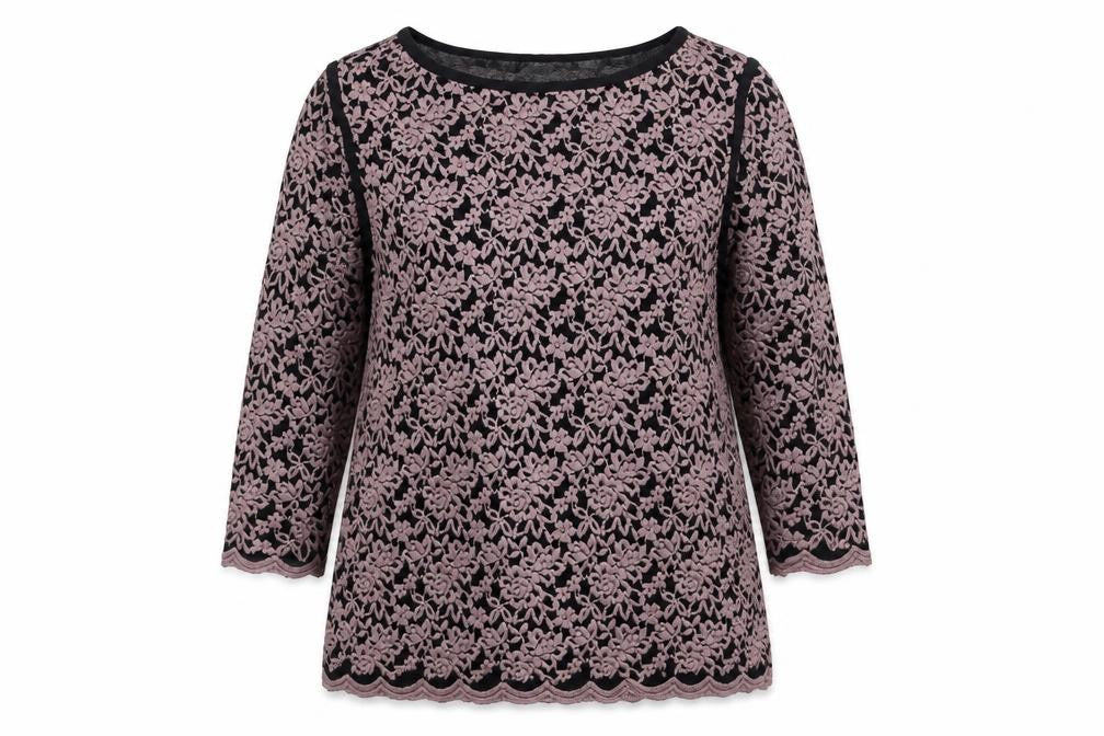 Marks & Spencer Womens Black Floral  Pullover Jumper Size 14